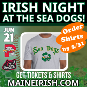 Sea Dogs Tickets for Irish Night - June 20, 2025
