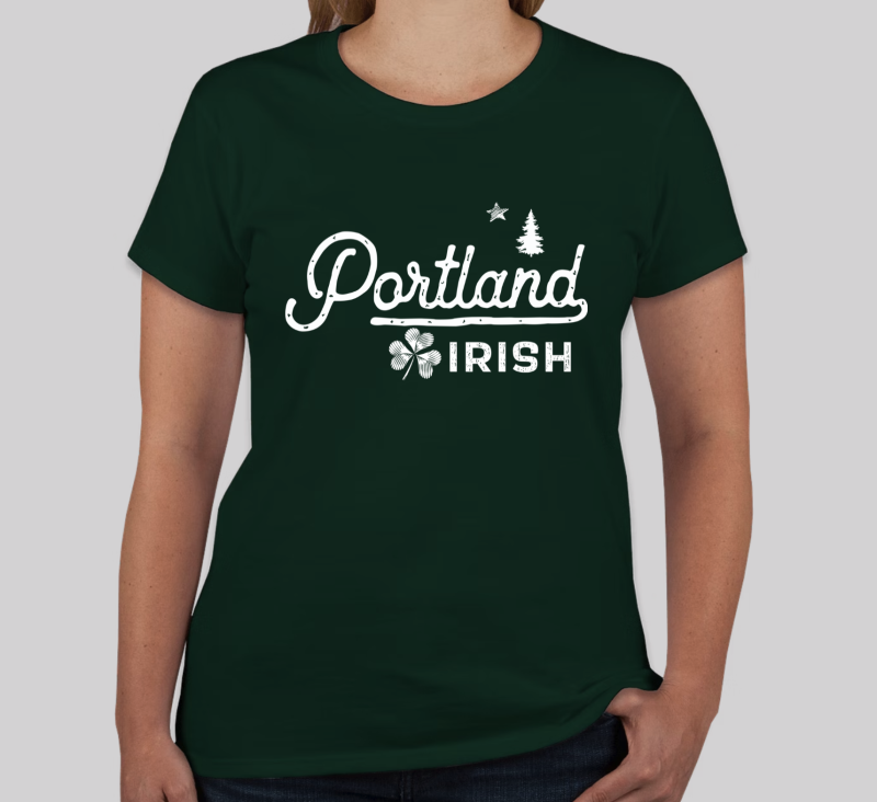 "Portland Irish" Short Sleeved T-Shirt (Mens and Ladies Sizes)